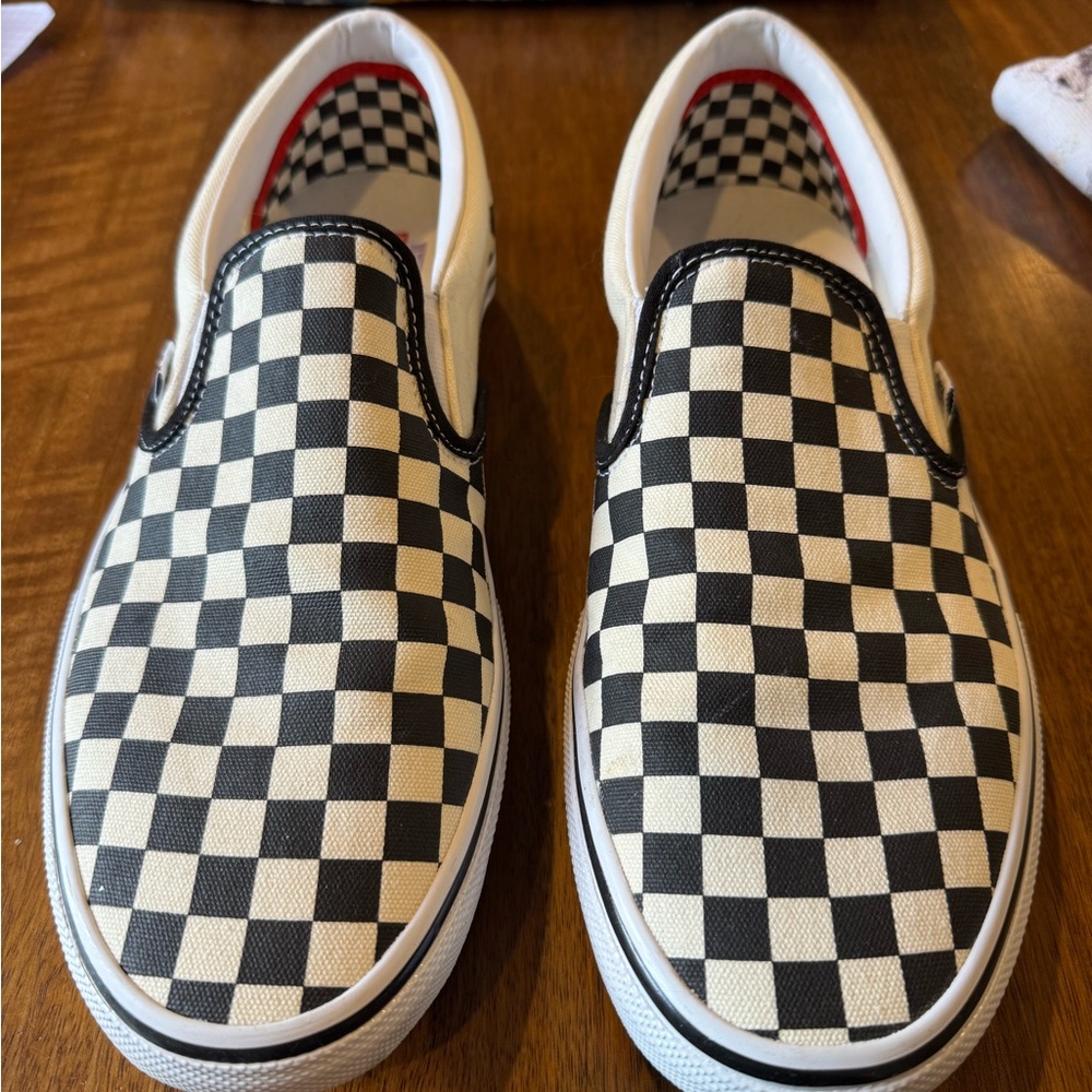 Vans Pro Black and White Checkered Slip-On Sneakers
